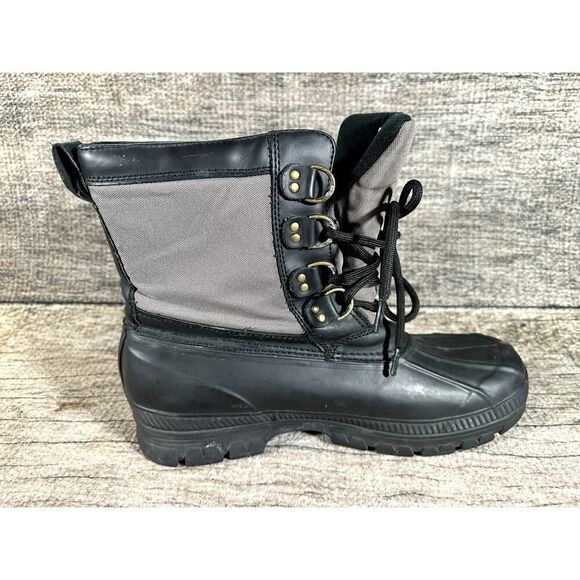 Polo Ralph Lauren Crestwick Duck Boot Black Mens 12 D Rain Snow Hunting - Picture 7 of 12